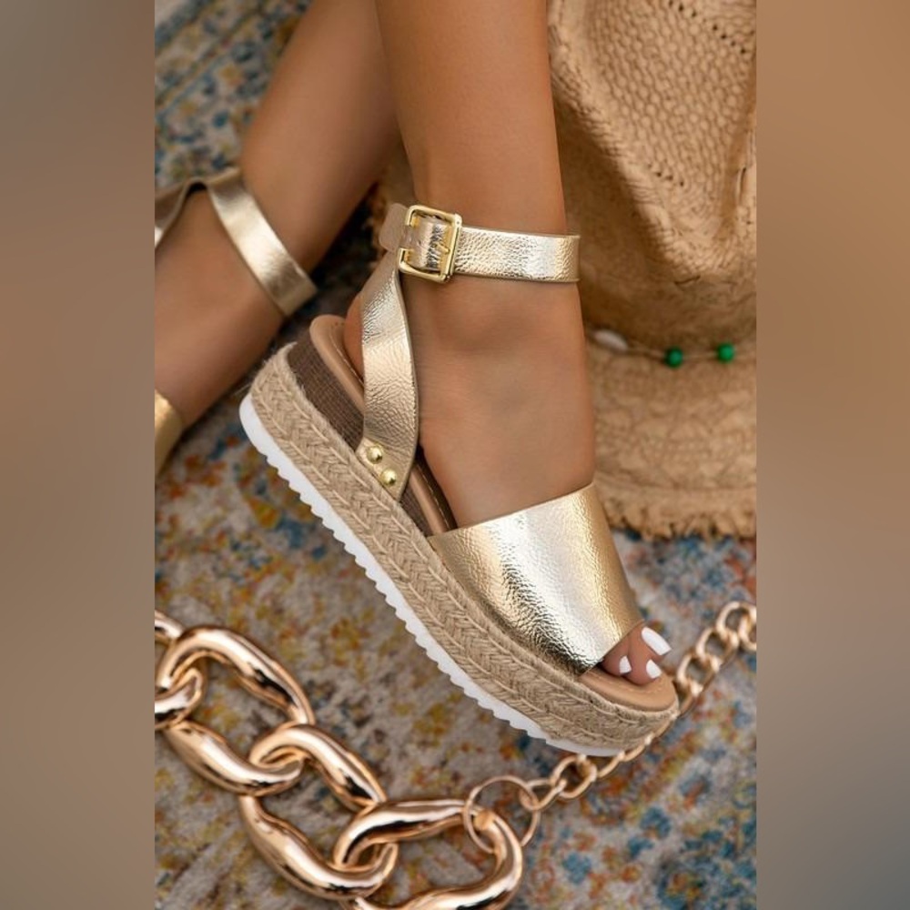 Gold Espadrille